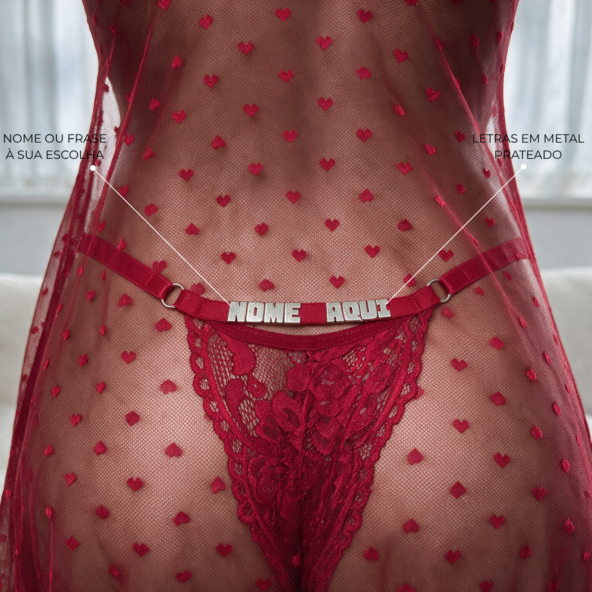 Camisola Love Vermelho Personalizável - 10 letras