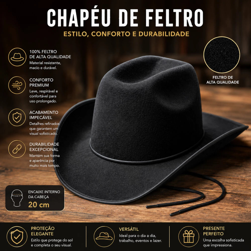 Chapeu Texas de Feltro