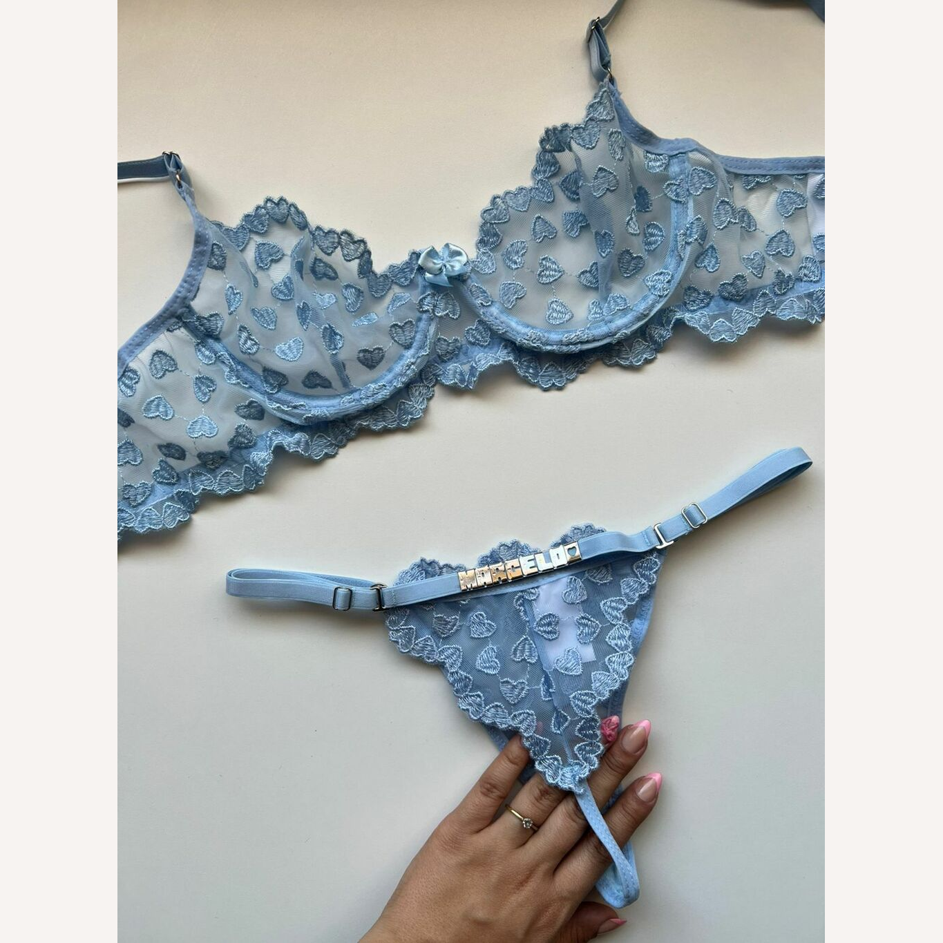 Conjunto Encanto Azul Personalizável 15 letras