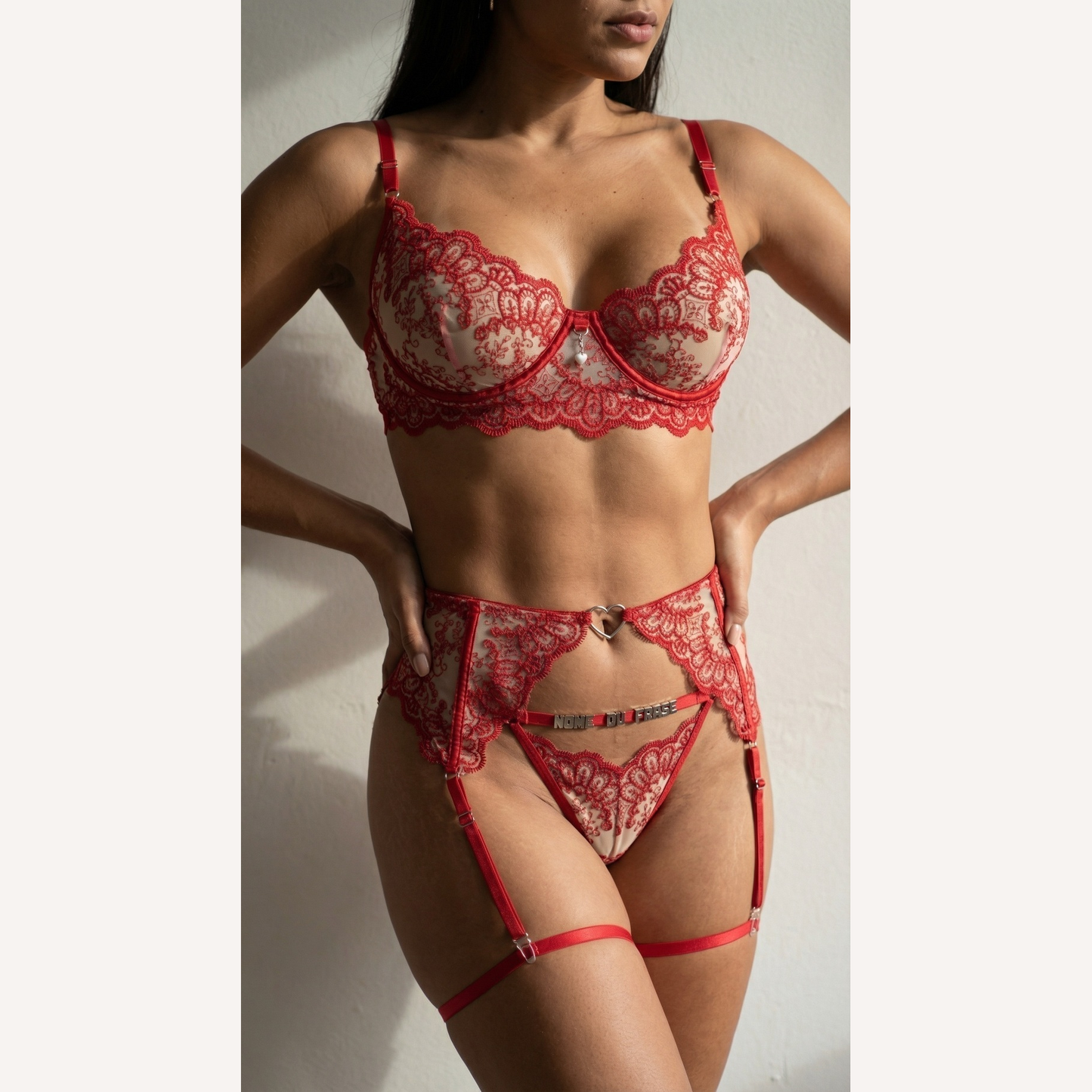 Conjunto Beijo Proibido Calcinha Personalizável frente até 12 letras