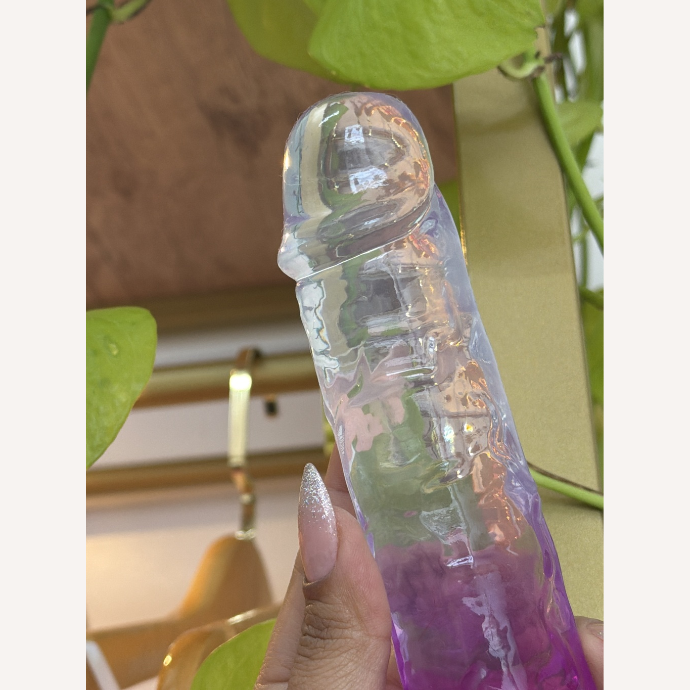 Prótese Dildo Pênis Color Transparente 19,5 X 3,8Cm Sexy Import