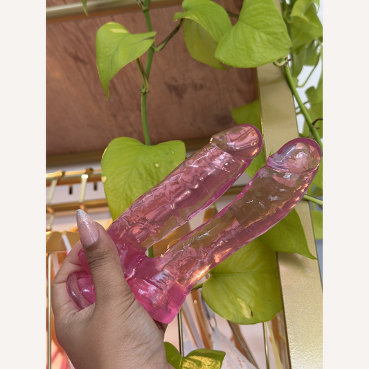 Pênis Duplo Transparente 17,3 X 3,5Cm Sexy Import