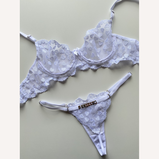 Conjunto Encanto Branco Personalizável 15 letras