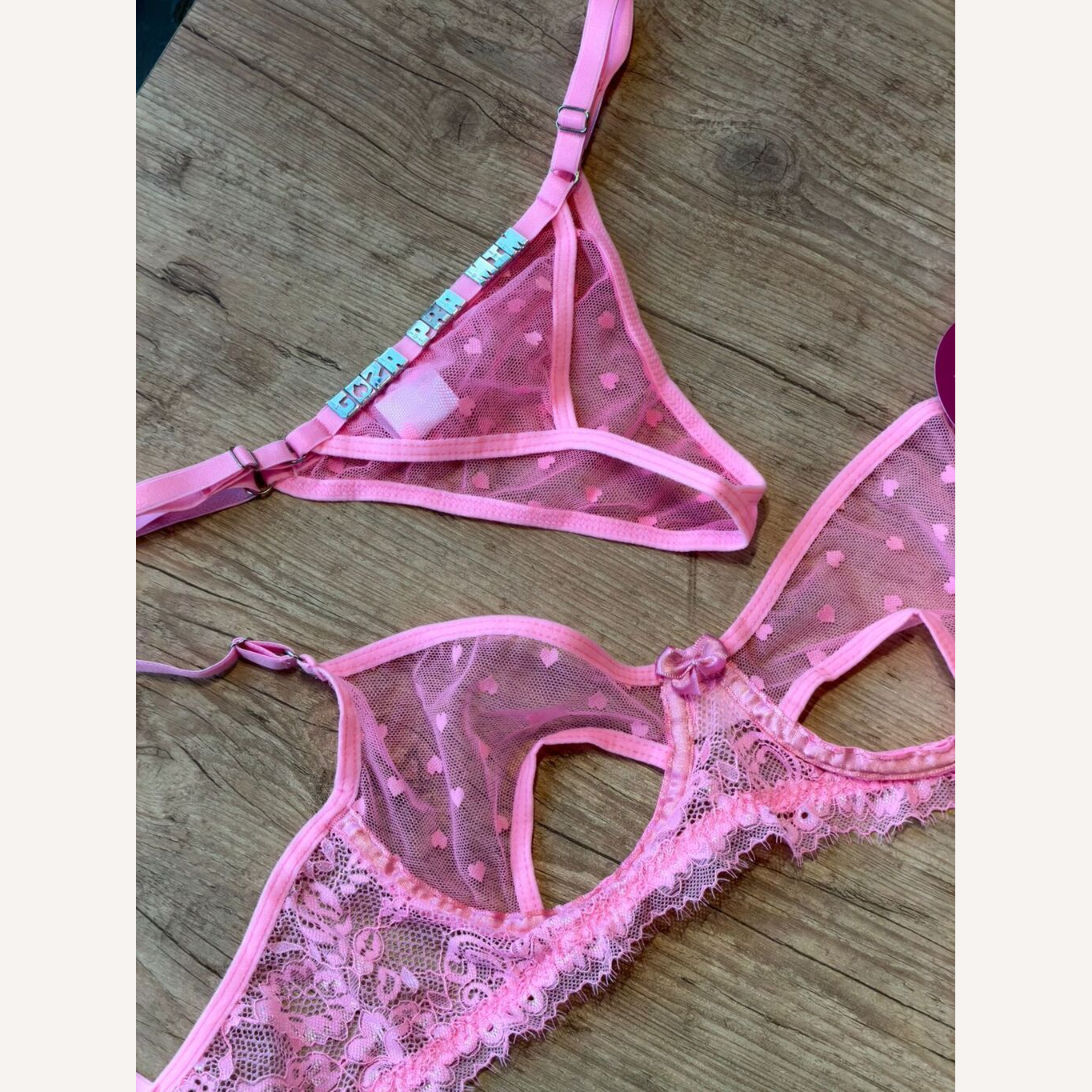 Conjunto Love Rosa Personalizável - 8 letras