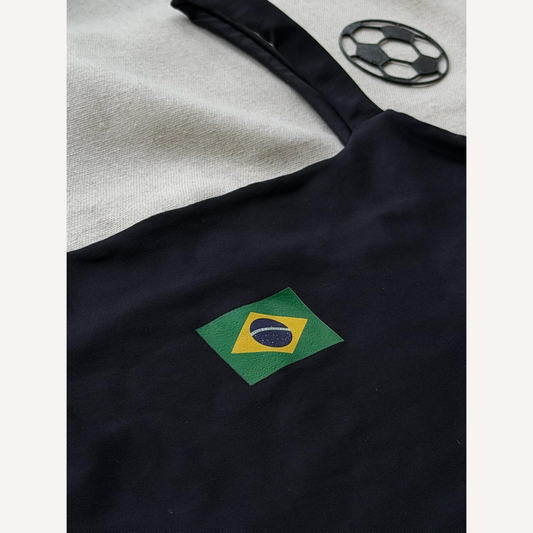 Conjunto Brasil Preto Personalizável (até 14 letras)