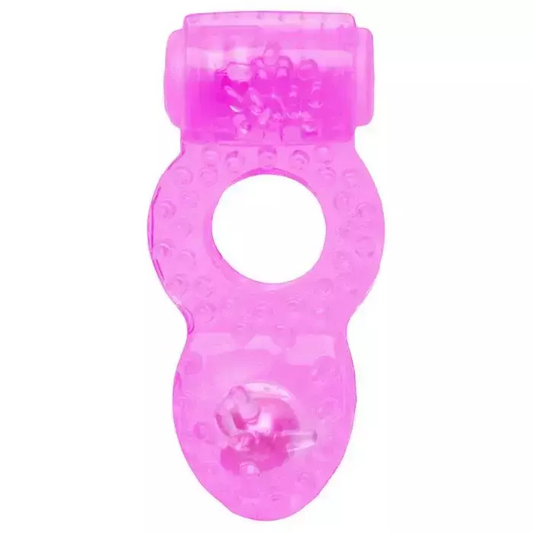 Anel Peniano Com Perola e Vibrador Estimulador De Clítoris Mega Import