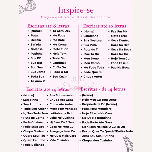 Calcinha Kiss Me Tule Coração personalização frente - até 12 letras