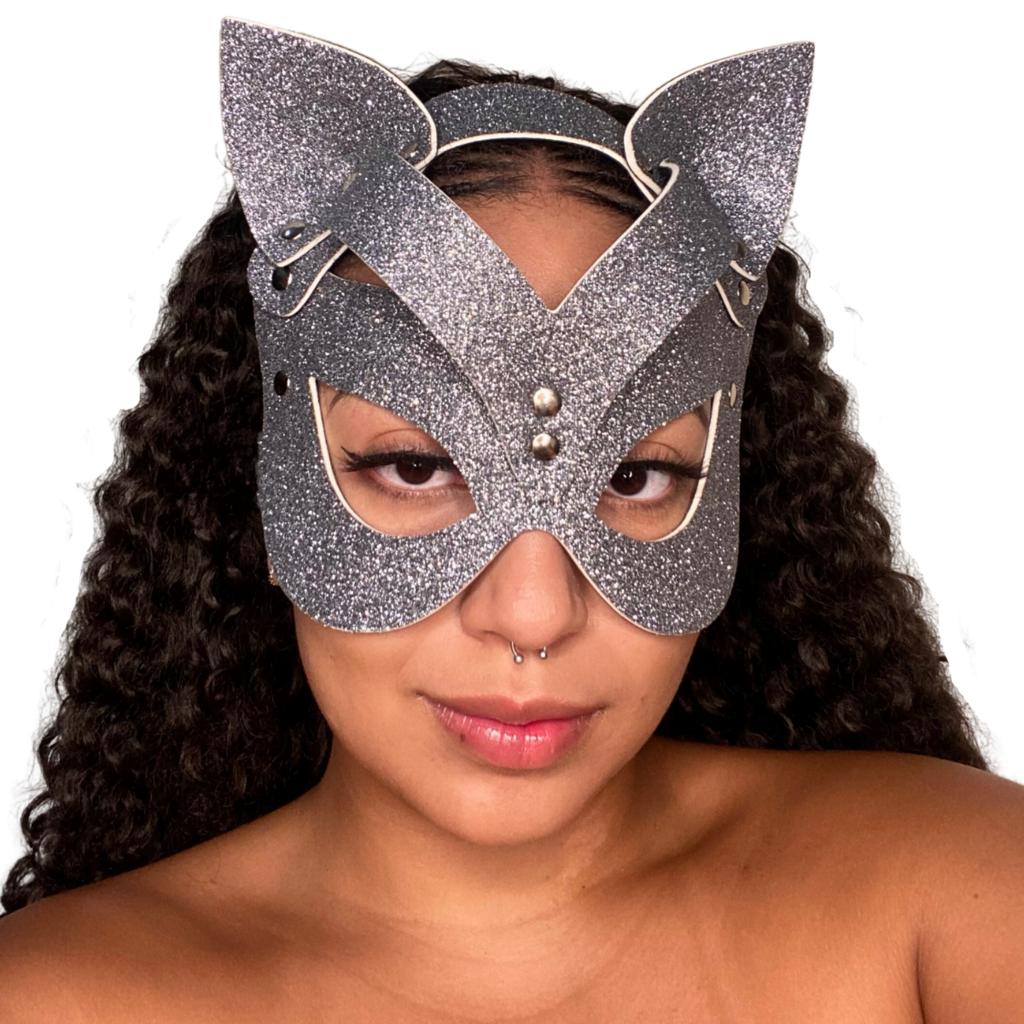 Máscara Mulher Gato Brilhante