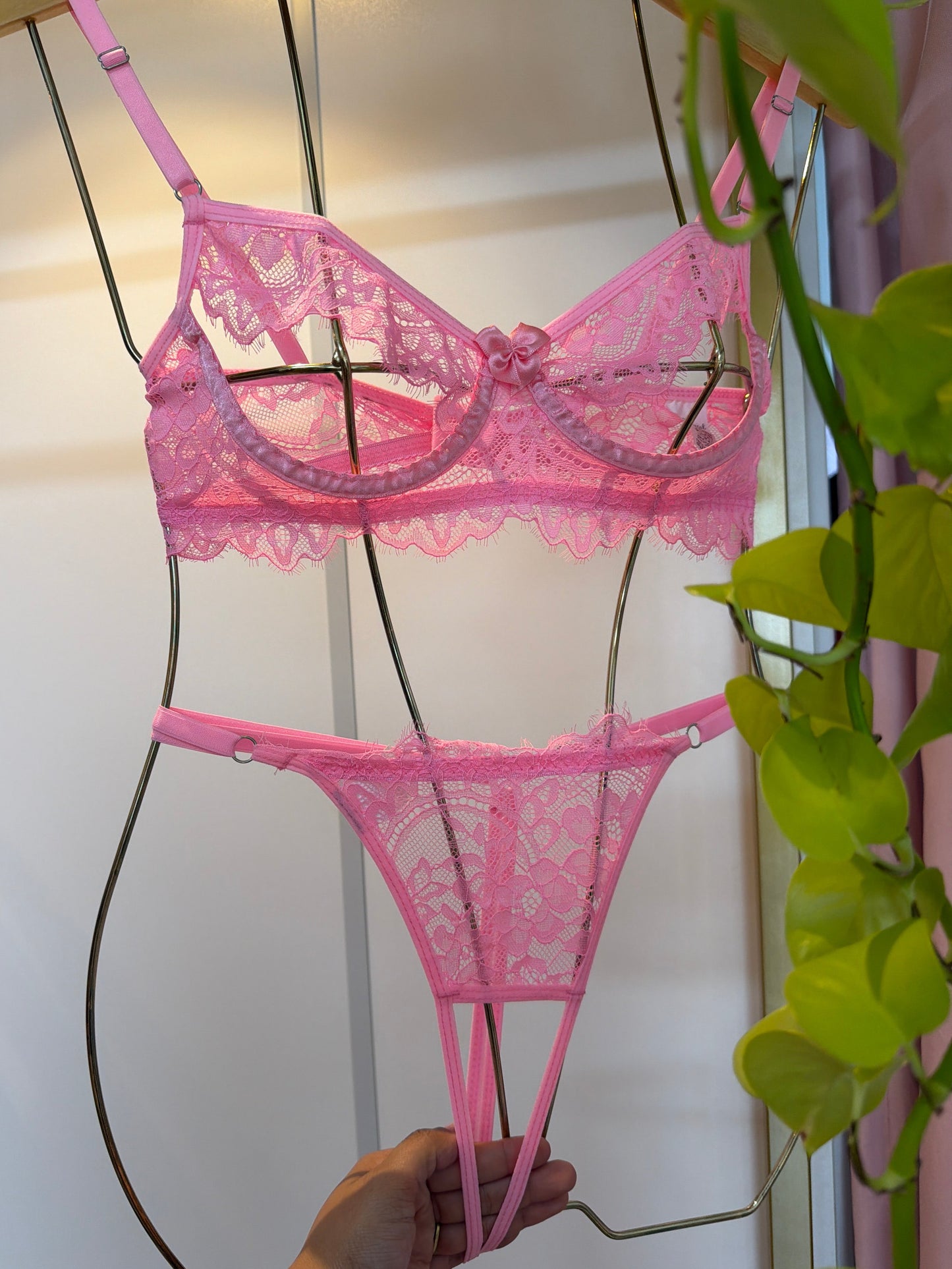 Conjunto Sedução Ardente Rosa