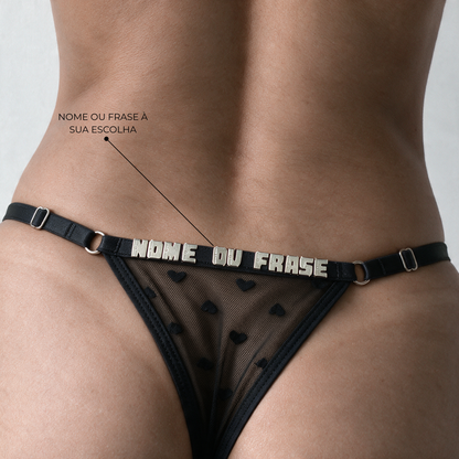 Conjunto Love Preto Personalizável - 8 letras