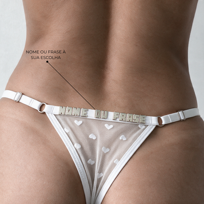 Conjunto Love Branco Personalizável - 8 letras