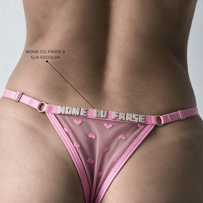 Conjunto Love Rosa Personalizável - 8 letras