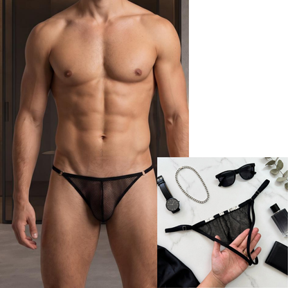 Calcinha Masculina em Arrastão personalizável até 15 letras