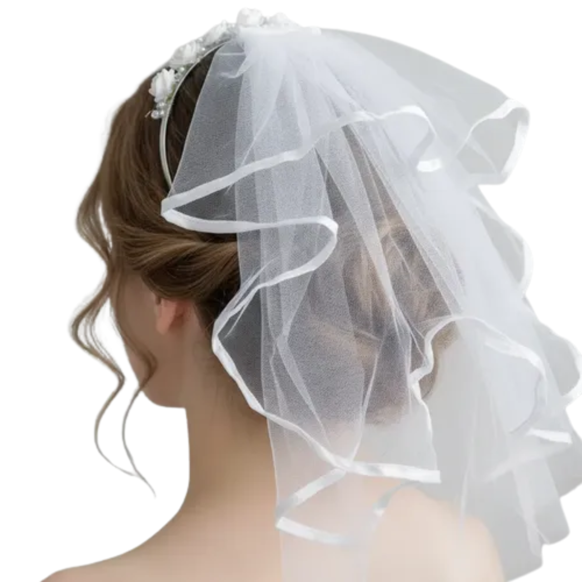 Tiara Noiva Véu 30cm Simples