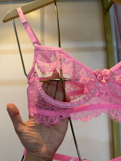 Conjunto Sedução Ardente Rosa
