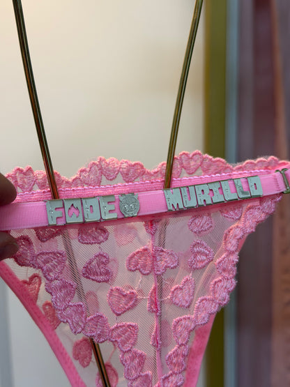Conjunto Encanto Rosa Personalizável 15 letras