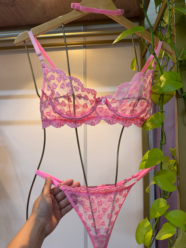 Conjunto Encanto Rosa Personalizável 15 letras