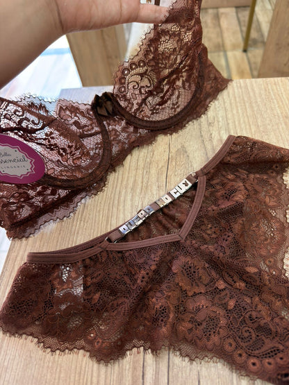 Conjunto Avelã Personalizável até 11 letras