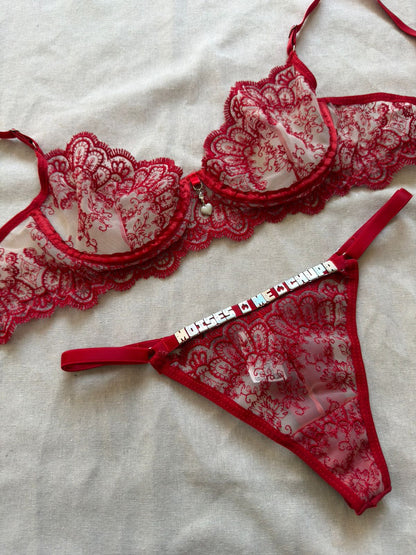 Conjunto Beijo Proibido personalizável até 12 letras