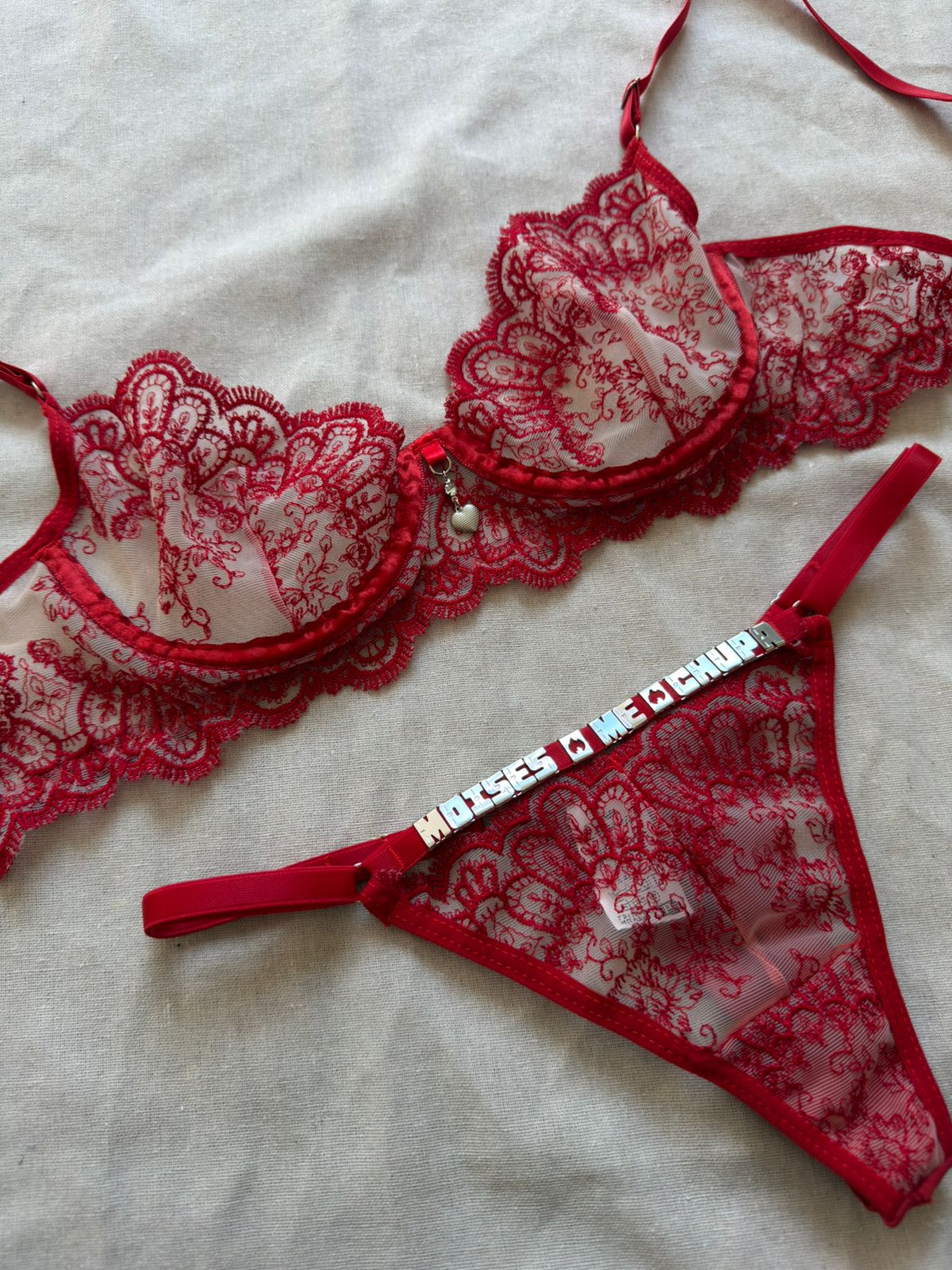 Conjunto Beijo Proibido personalizável até 12 letras