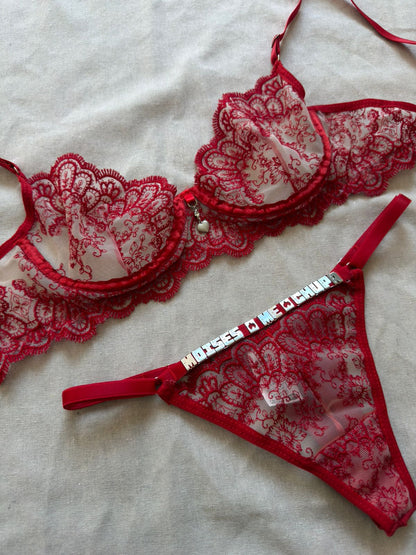 Conjunto Beijo Proibido personalizável até 12 letras