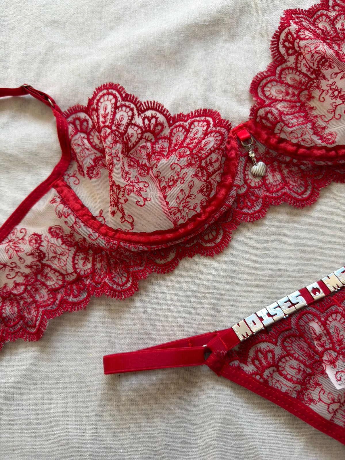 Conjunto Beijo Proibido personalizável até 12 letras