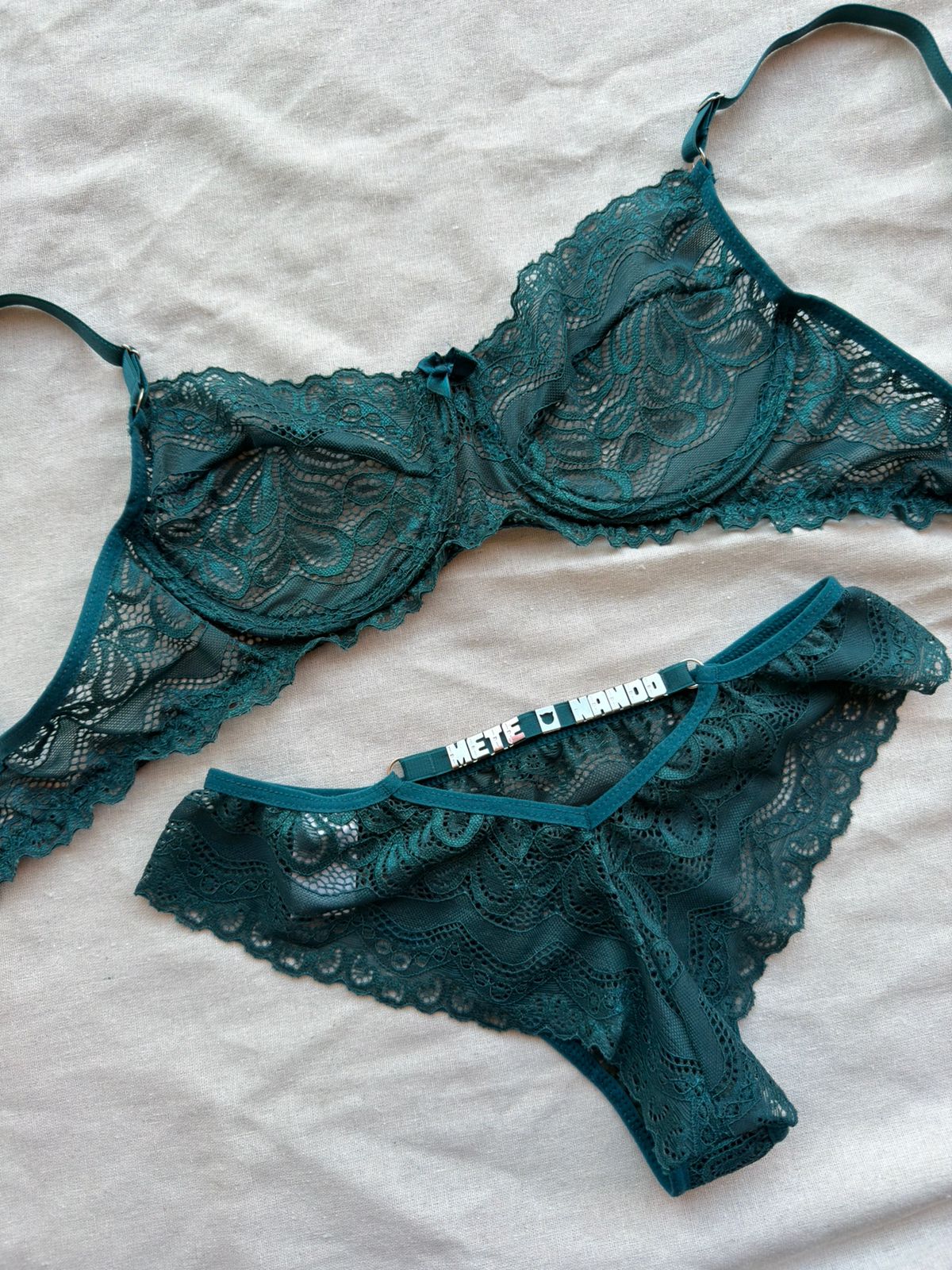 Conjunto Esmeralda com Calcinha Personalizável até  11 letras