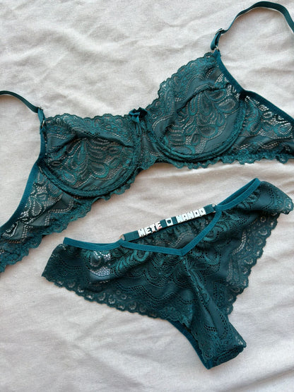 Conjunto Esmeralda com Calcinha Personalizável até  11 letras