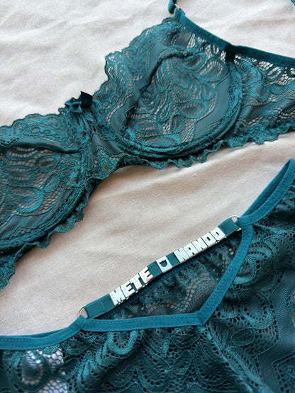 Conjunto Esmeralda com Calcinha Personalizável até  11 letras