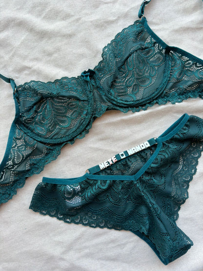 Conjunto Esmeralda com Calcinha Personalizável até  11 letras