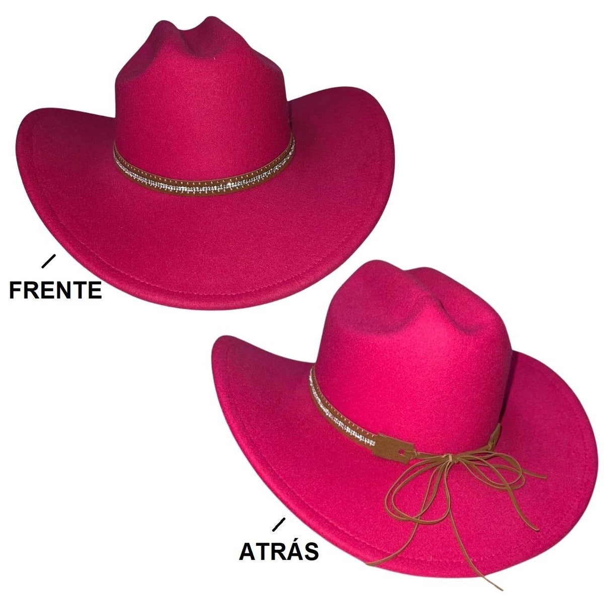 Chapeu Texas de Feltro - Rosa