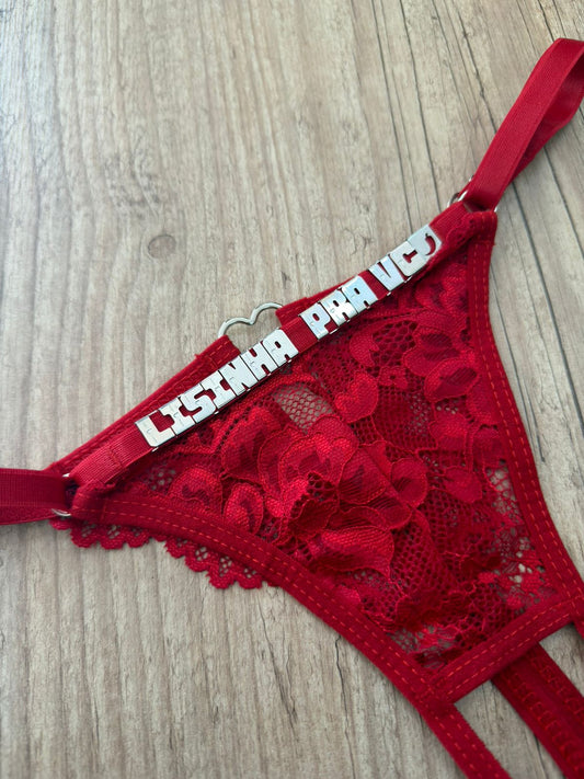 Calcinha Kiss Me com personalização na frente até 12 letras
