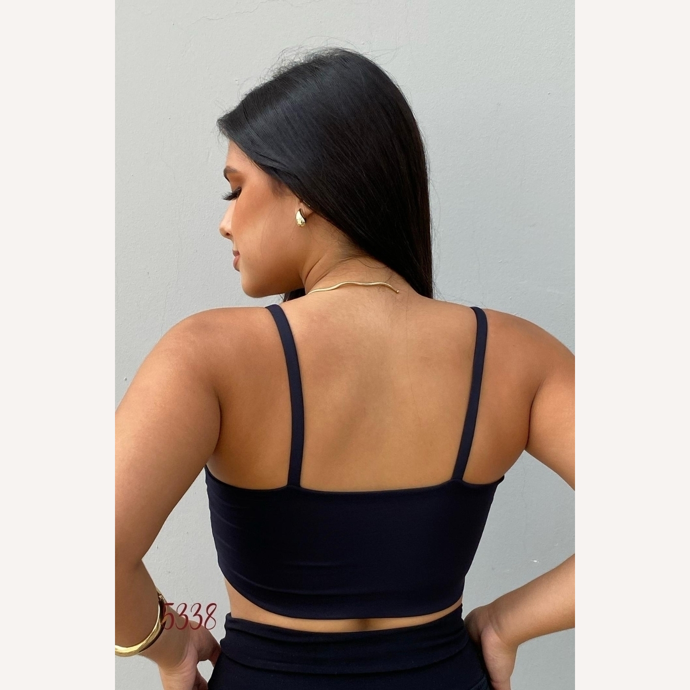 Top cropped microfibra