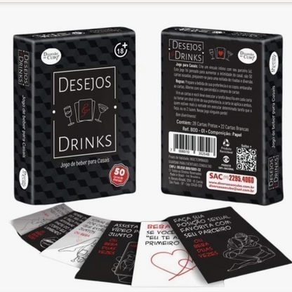 Baralho Jogo Erótico Desejos Drinks Diversão Ao Cubo