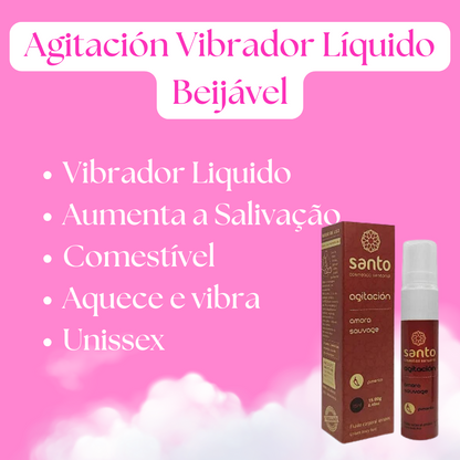 Agitación Vibrador Líquido Beijável 15Ml Santo