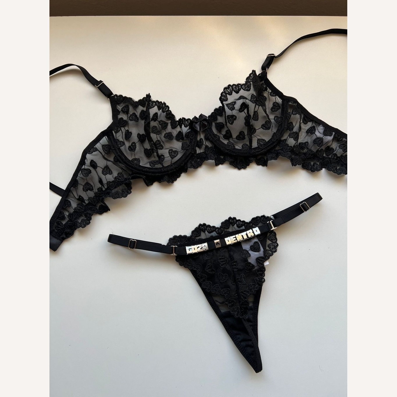 Conjunto Encanto Preto Personalizável 15 letras