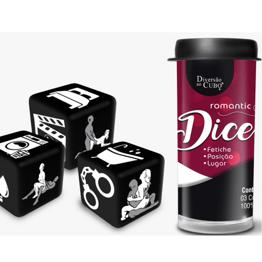 Dados Eróticos Romantic Dice 3 Unid. Diversão Ao Cubo