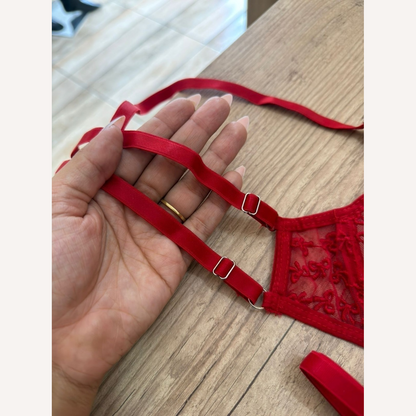 Conjunto Laços de Amor Rubi Personalizável até 15 letras
