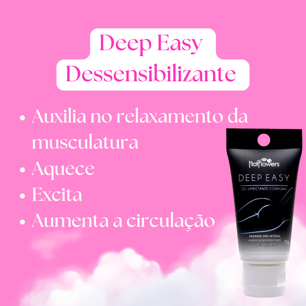 Deep Easy Anestésico Bisnaga Preta 25g Hot Flowers
