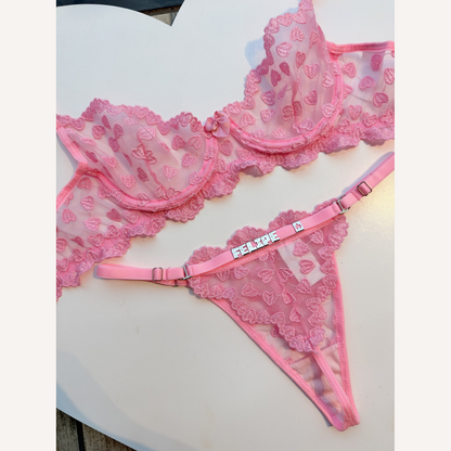 Conjunto Encanto Rosa Personalizável 15 letras