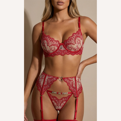 Conjunto Beijo Proibido Calcinha Personalizável frente até 12 letras