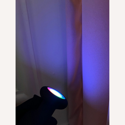 Plug Anal em Silicone 10 modos de vibração Luz de Led - Recarregável Controle remoto sem fio - 9x3,1