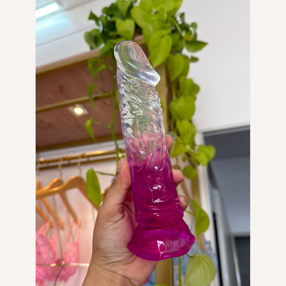 Protese Dildo Pênis Realístico - Transparente 2 - 18,5 x 3,5 cm - SI
