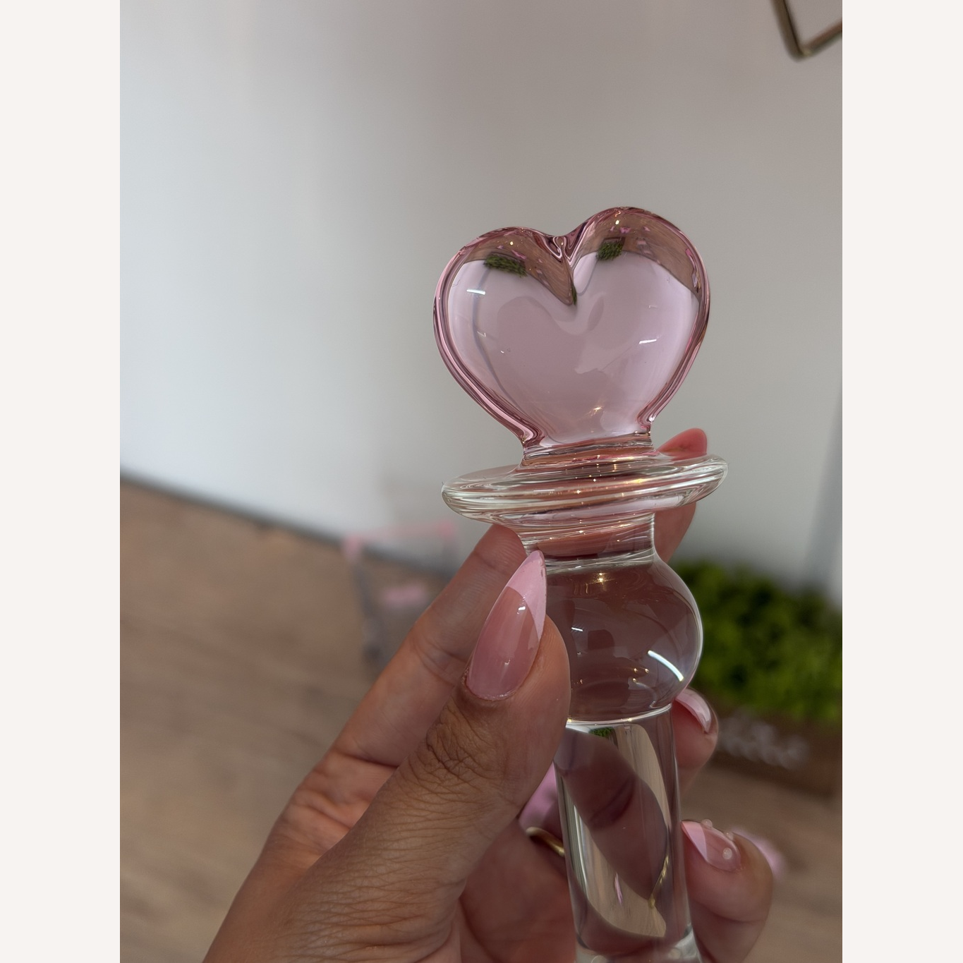 Plug Anal de Vidro com Base de Coração 2 - 20,0 x 2,8 cm - SI