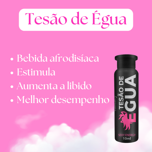 Tesão De Égua 10ml Energético Afrodisíaco Feminino