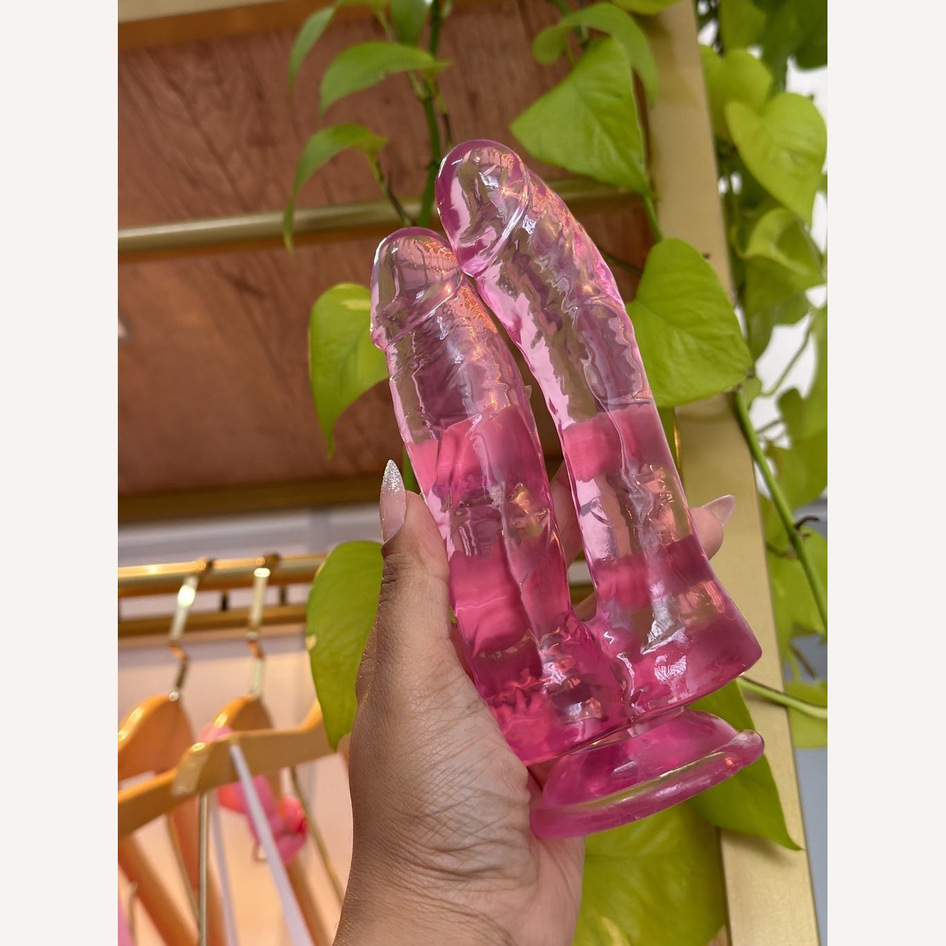 Pênis Duplo Transparente 17,3 X 3,5Cm Sexy Import