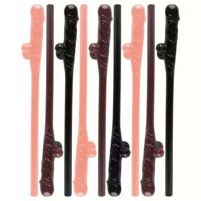 Kit 9 Canudos Pênis Willy Straws Lovetoy Vipmix