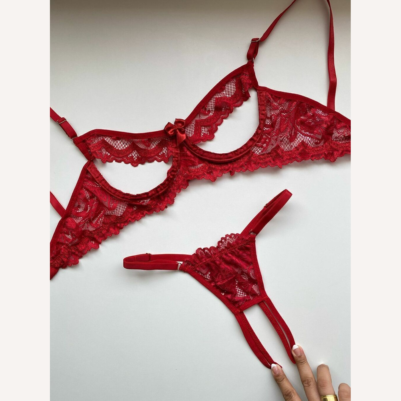 Conjunto Sedução Ardente Vermelho