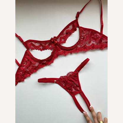 Conjunto Sedução Ardente Vermelho