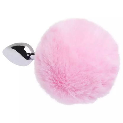 Plug Anal P Aço Pompom Coelha